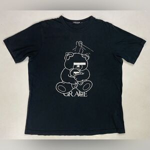 Undercover Grace Bear Graphic T-shirt Men Large Black Short Sleeve